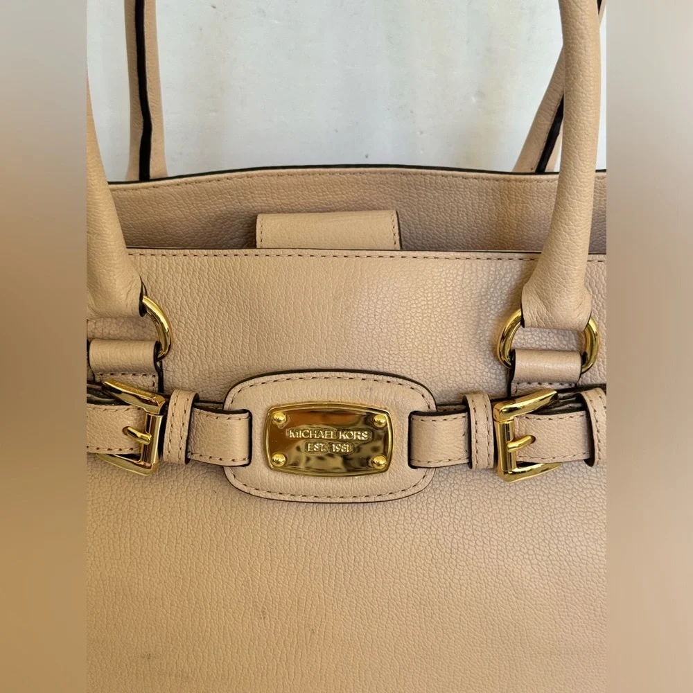 MICHAEL KORS HAMILTON Leather Pink Chain Satchel Crossbody Handbag